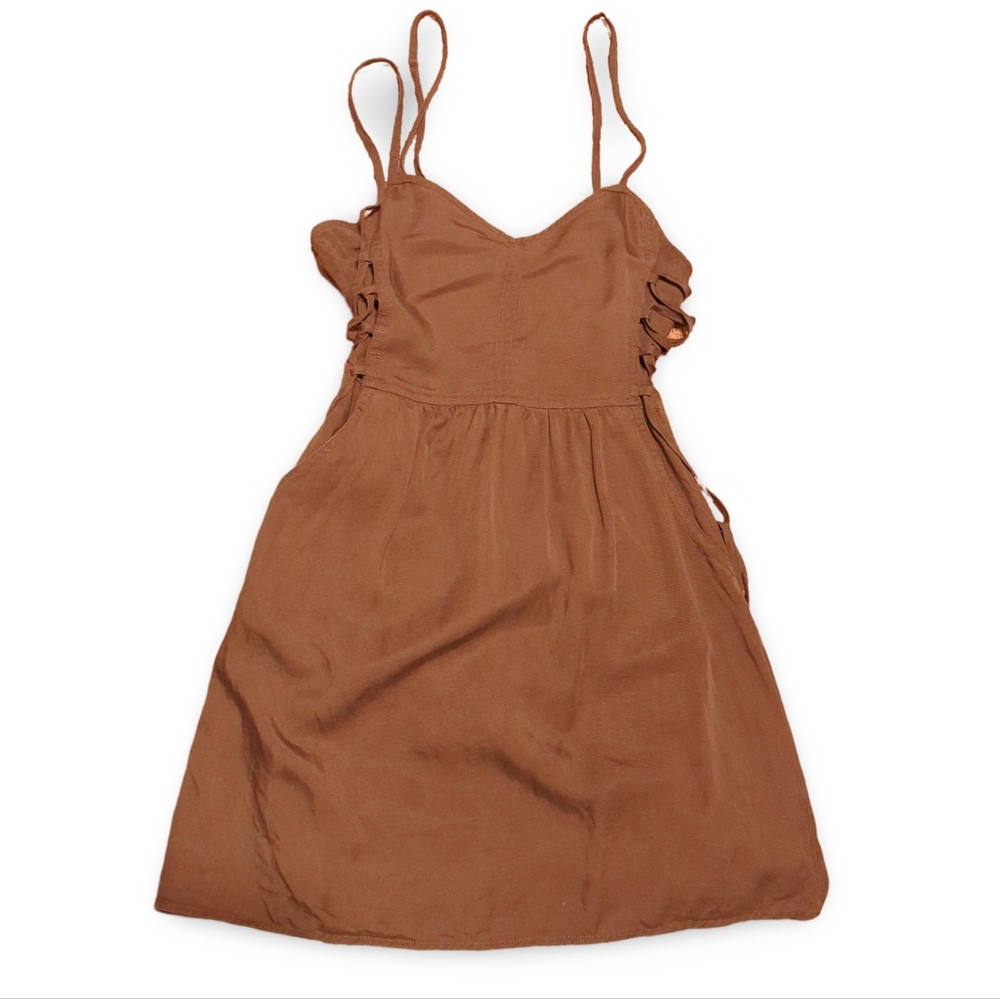 Express Size XXS Red/Brown/Purple colored mini dress
